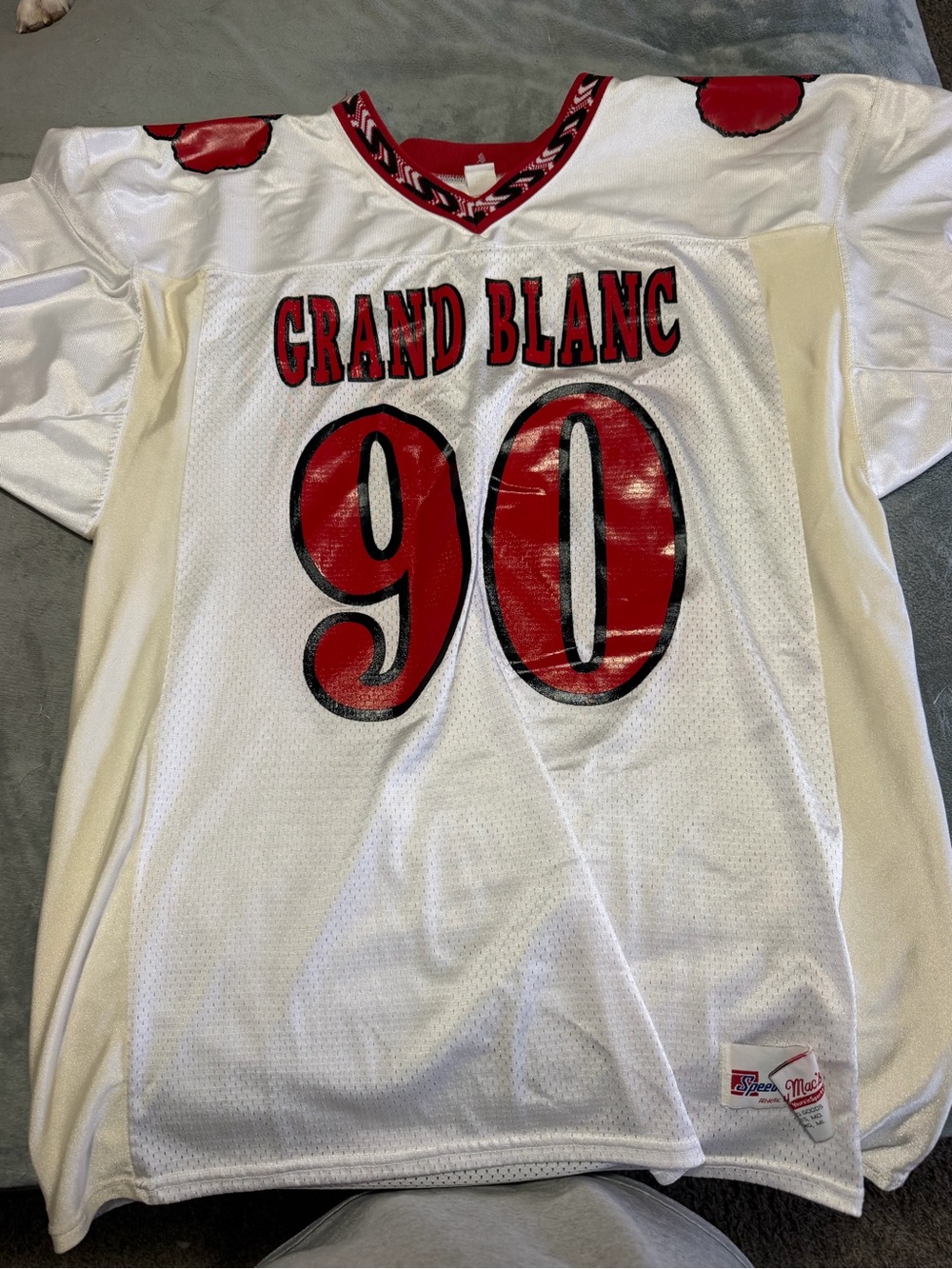 Grand Blanc Team Jersey - White and Red Football Shirt